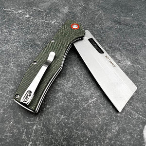 GALLANT: Green Micarta Handles, 8Cr13MoV Cleaver Blade