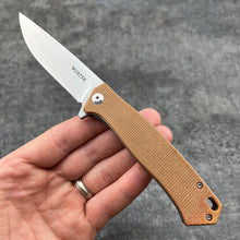 Load image into Gallery viewer, NOMAD:  Brown Micarta Handles, D2 Stainless Steel Blade