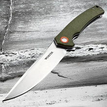 Load image into Gallery viewer, ATLAS:  Green Micarta Handles, D2 Stainless Steel Blade