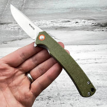 Load image into Gallery viewer, ATLAS:  Green Micarta Handles, D2 Stainless Steel Blade