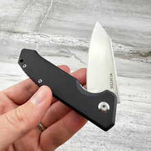 Load image into Gallery viewer, RECOIL:  Black G10 Handles, D2 Stainless Steel Blade