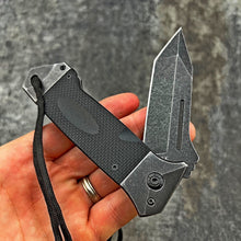 Load image into Gallery viewer, WARTHOG: Heavy Duty Knife, 8Cr13MoV Blade, Black G10 Handles