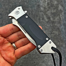 Load image into Gallery viewer, WARTHOG: Polished 8Cr13MoV Tanto Blade, Black G10 Handles