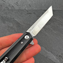 Load image into Gallery viewer, APACHE:  Black G10 Handles, D2 Tanto Blade