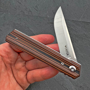 APACHE: Brown G10 Handles, 8Cr13MoV Blade
