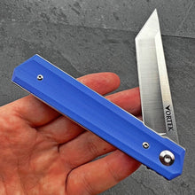 Load image into Gallery viewer, APACHE: Blue G10 Handles, 8Cr13MoV Tanto Blade