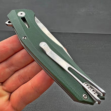 Load image into Gallery viewer, SCURRY:  D2 Tool Steel Blade, Green G10 Handles