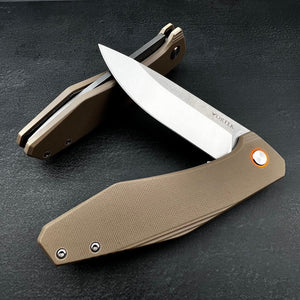 HOLGER: Desert Tan G10 Handles, D2 Tool Steel Blade