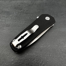 Load image into Gallery viewer, BANTAM: Black G10 Handles, 440C Spear Point Blade, Small EDC Knife