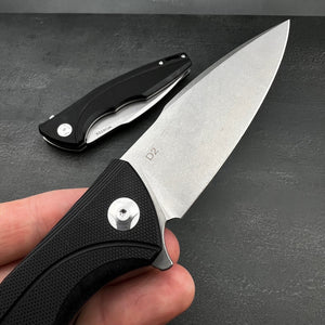 PALADIN: Large Black G10 Handles, D2 Tool Steel Blade, Beast of a Knife!