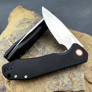 FOXTROT: Black G10 Handles, D2 Steel Blade