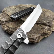 Load image into Gallery viewer, KYOTO: D2 Tanto Blade, Grey Stainless Steel Handle, Framelock