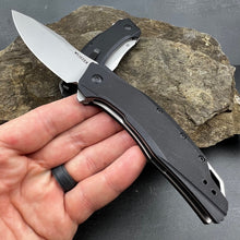 Load image into Gallery viewer, GROWLER: Black G10 Handle, D2 Blade, Ball Bearing Flipper