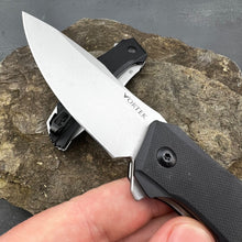Load image into Gallery viewer, GROWLER: Black G10 Handle, D2 Blade, Ball Bearing Flipper