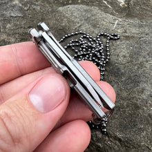 Load image into Gallery viewer, TINY-Ti:  Titanium Handles, D2 Blade, Keychain Necklace Knife
