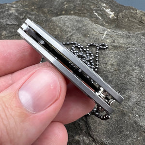 TINY-Ti:  Titanium Handles, D2 Blade, Keychain Necklace Knife