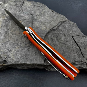 TURRET: Orange G10 Handles, 8Cr13MoV Blade