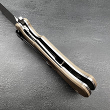 Load image into Gallery viewer, PANZER:  Desert Tan G10 Handle, D2 Cleaver Blade, Ball Bearing Flipper Knife