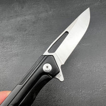 Load image into Gallery viewer, SILKY: Black Stainless Handles, Polished D2 Blade, Ball Bearing Flipper Blade, EDC Folding Pocket Knife