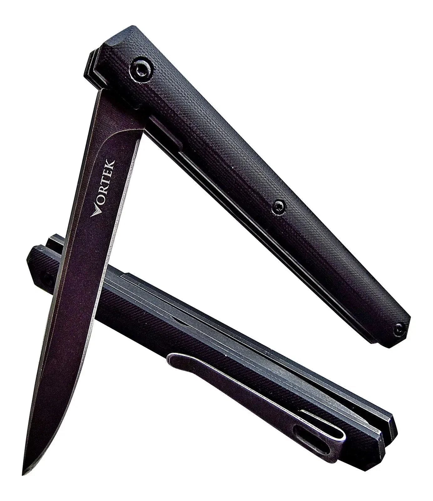 CALHOUN: Slim Low Profile Design, Black G10 Handles, 8Cr13MoV Blade