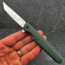 Load image into Gallery viewer, TUSK: Slim Design, D2 Tanto Blade, Green G10 Handles