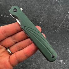 Load image into Gallery viewer, TUSK: Slim Design, D2 Tanto Blade, Green G10 Handles