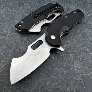 RHINO: Black G10 Handles, D2 Cleaver Blade