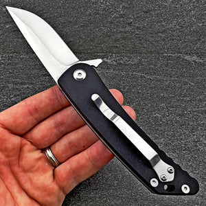 OUTLANDER: Black G10 Handles, Large Drop Point 8Cr13MoV Blade